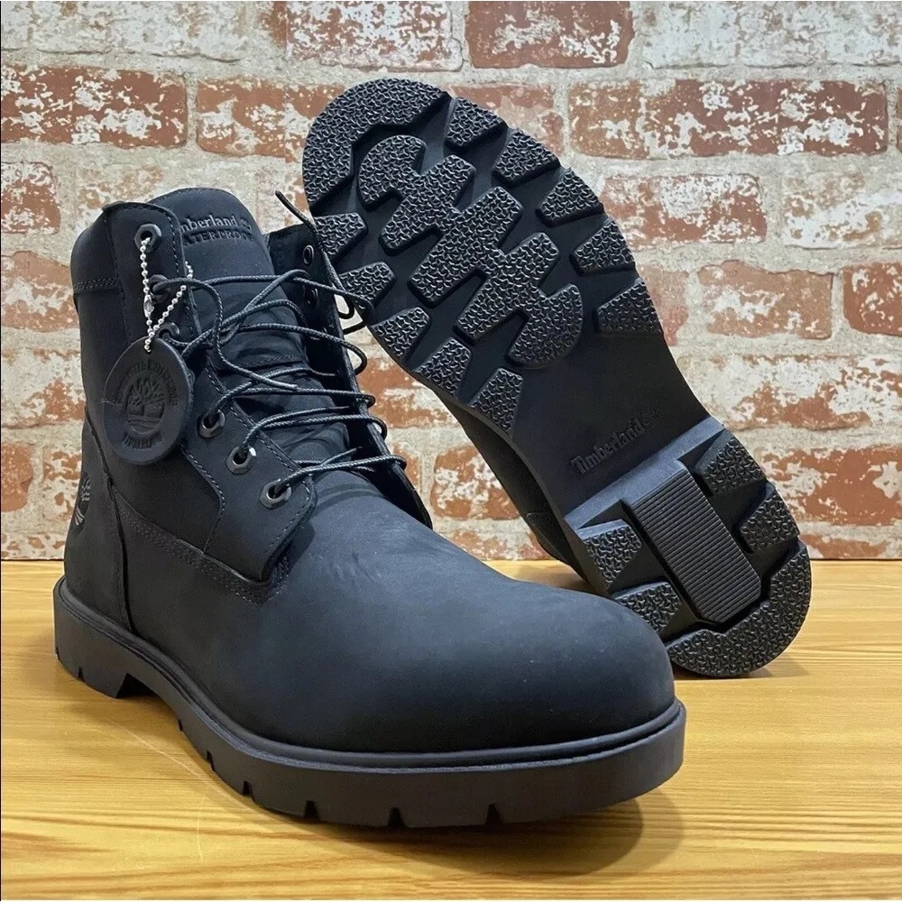 Black Timberland Boots waterproof (Size 6M)